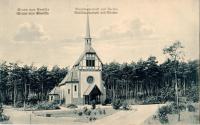 Gruss aus Beelitz  Waldlandschaft mit Kirche