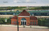 Neukölln, Panorama mit Bahnhof Kaiser-Friedrich-Straße